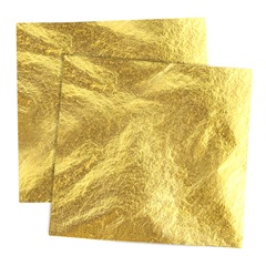 Foglie in metallo colore oro 14x14 cm - 100 foglie